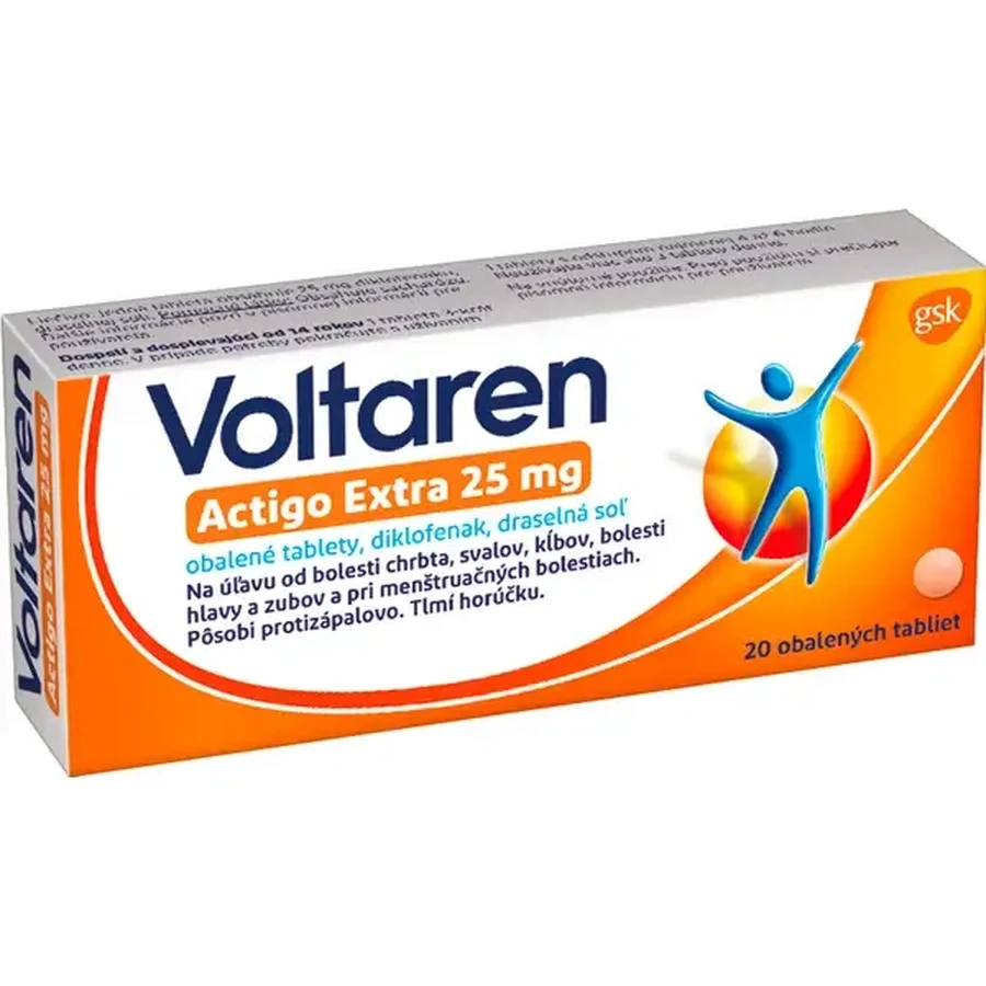 Voltaren Actigo Extra, 25 mg, 20 comprimidos