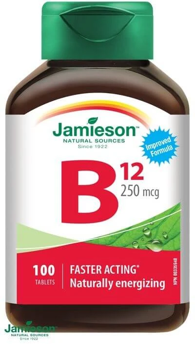 Jamieson Vitamine B12 Cyanocobalamine 250 µg 100 tbl. 100 tabletten