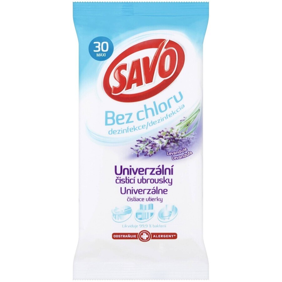 Savo Toallitas Desinfectantes Lavanda 30 unid.