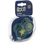 LOVI Sucette en silicone Dynamic Stardust Green 2 pcs