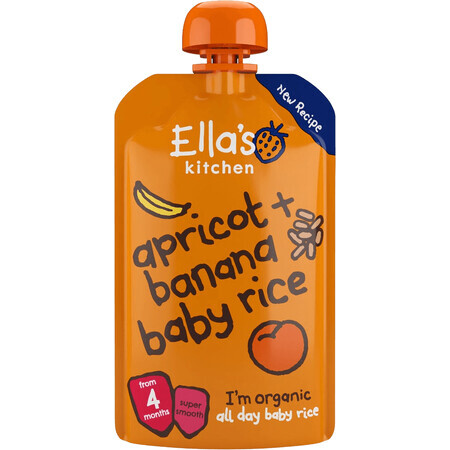 Ella's Kitchen Riso biologico per bambini con banane e albicocche 120 g