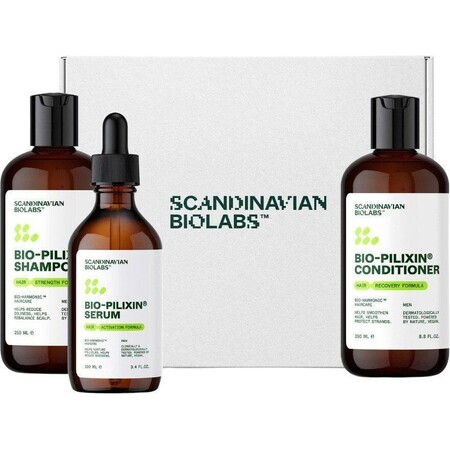 Scandinavian Biolabs® Haargroeiroutine voor mannen - shampoo + conditioner + serum