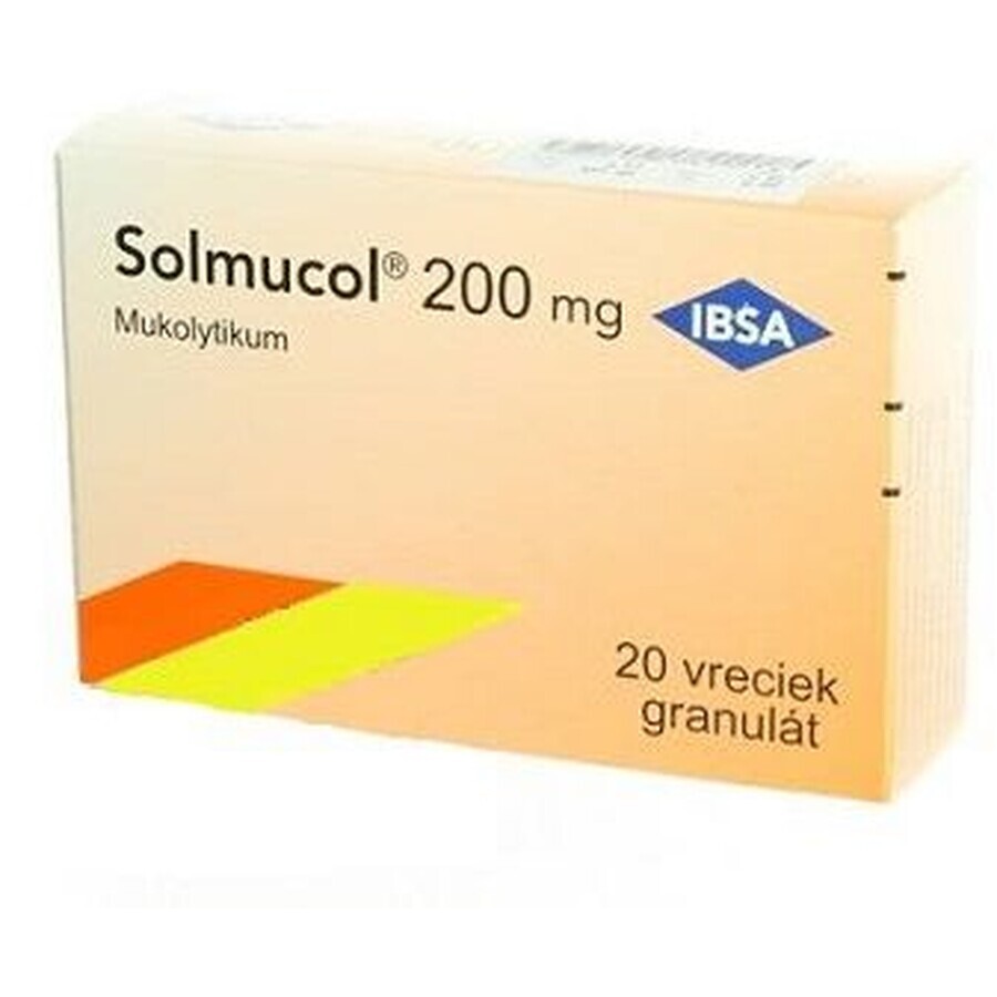 Solmucol 200 mg granulés 20 pcs