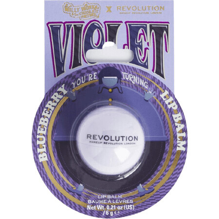 Revolution x Willy Wonka Bosbessen lippenbalsem 6 g