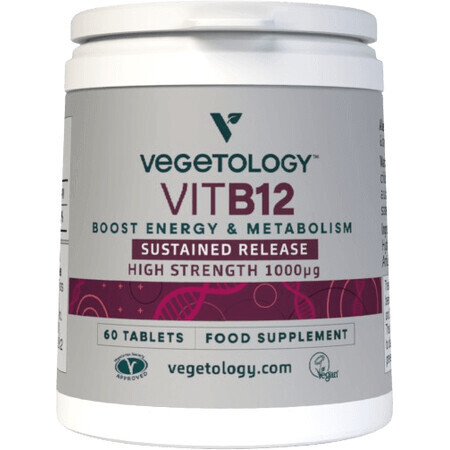 Vegetology Vitamine B12, cyanocobalamine 60 tabletten