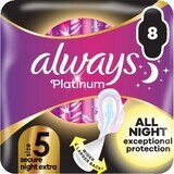 Always Platinum secure Night 8 extra maandverband met vleugels