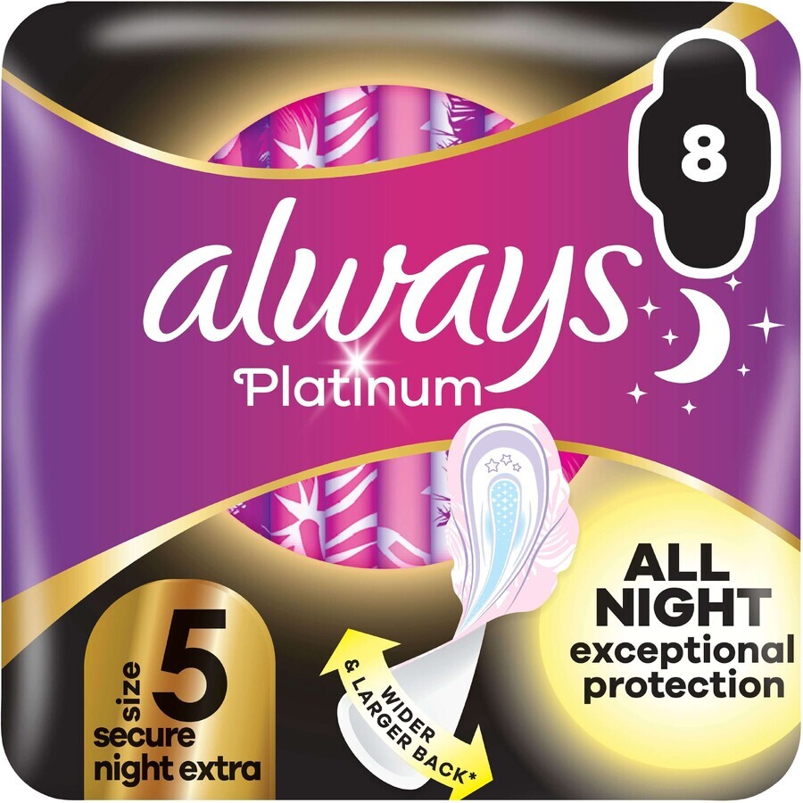 Extra sanitary pads with wings Always Platinum secure Night 8 pieces