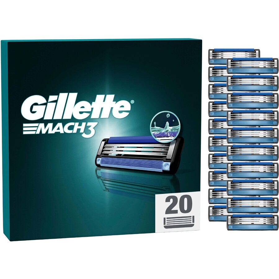 Gillette Mach3 vervangende scheerkoppen voor mannen 20 stuks