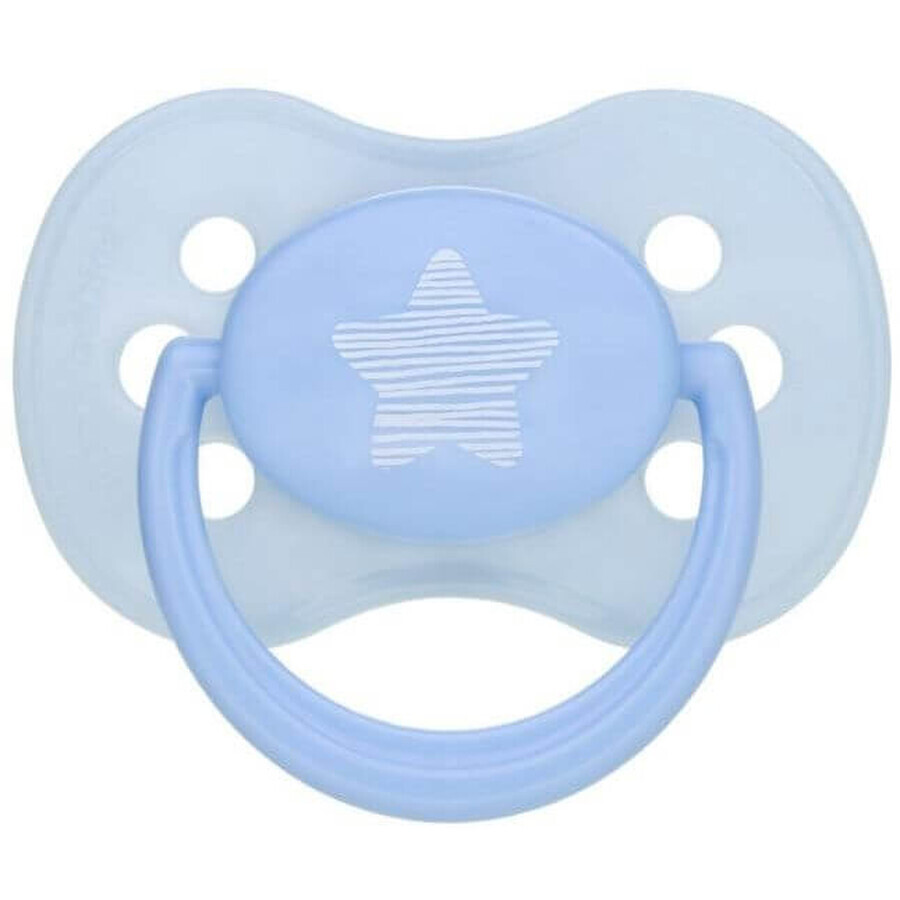 Canpol baby's symmetrische siliconen fopspeen 0-6m pastelblauw