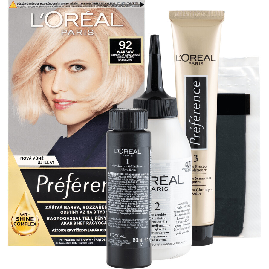 L'Oréal Paris Hair Color Féria Préférence Shade: 92 Iridescent Blonde