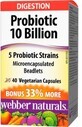 Webber Naturals Probiotica compleet 10 miljard. Bonus 40tbl 40 capsules