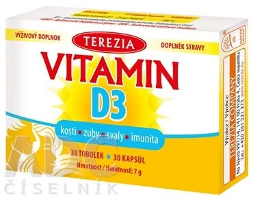 Terezia Vitamine D3 1000 IE 30 capsules