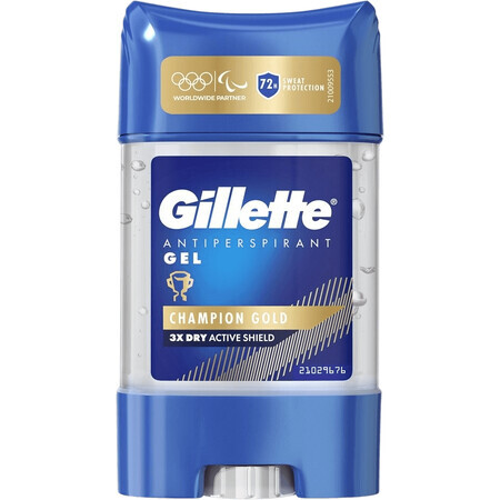 Gel antisudorifique Gillette Champion Gold 70 ml