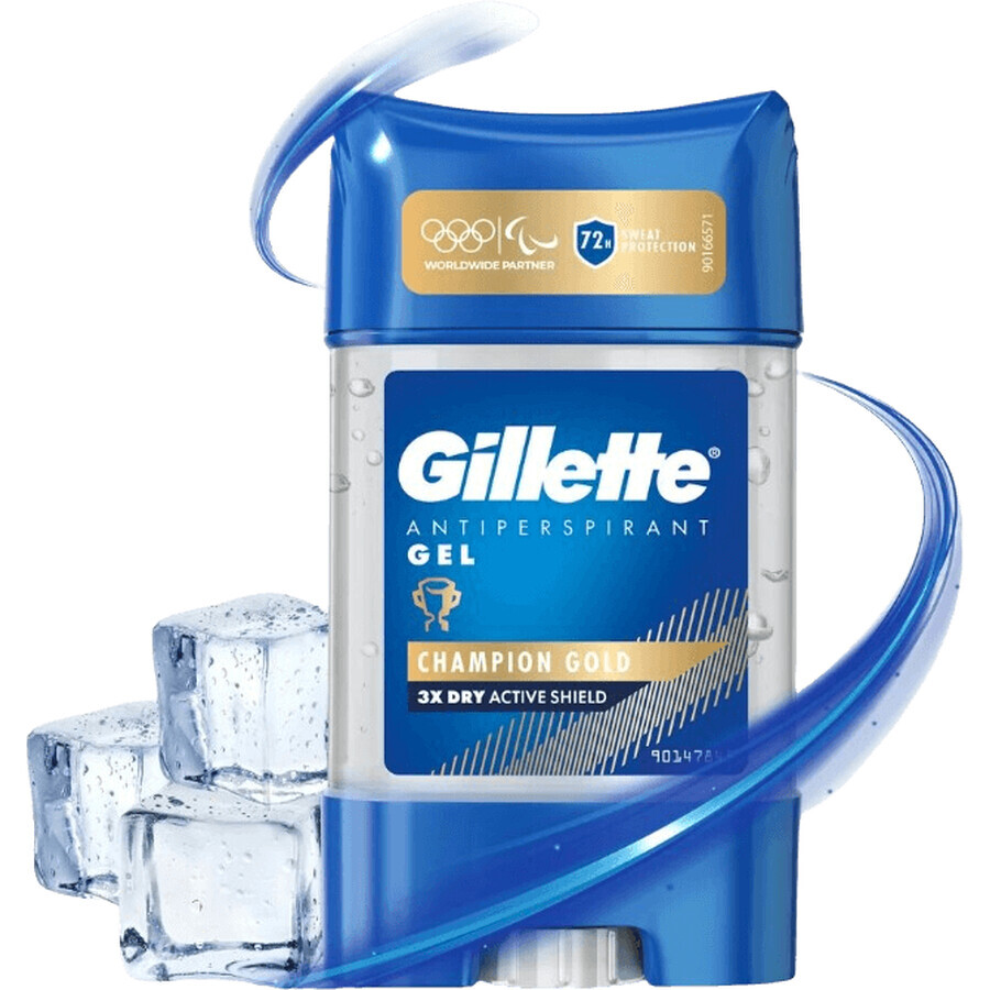 Gel antisudorifique Gillette Champion Gold 70 ml