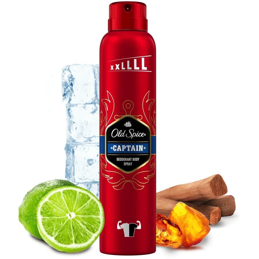 Old Spice Captain deo spray XXL con note di sandalo e agrumi 250 ml