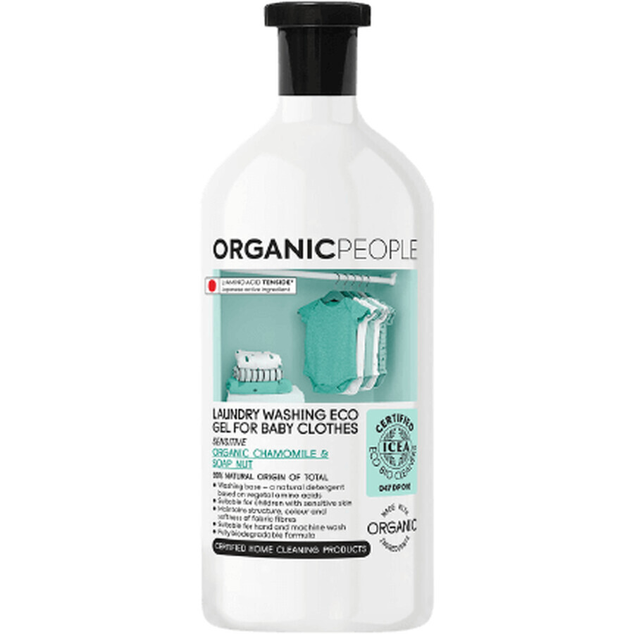 Organic People Biologische wasgel voor babywas, kamille en zeepnoot 1000 ml