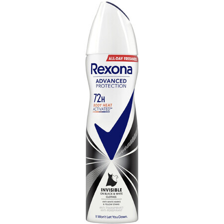 Rexona Invisible Black & White Antitranspirant Spray 72H 150 ml