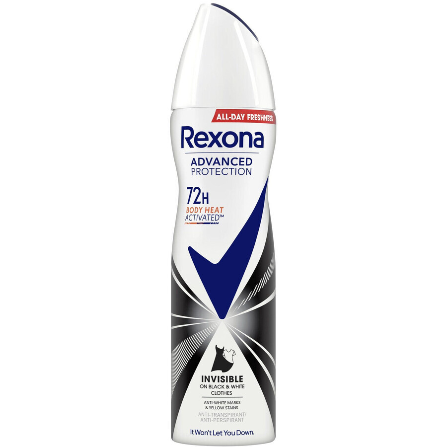 Rexona Invisible Black & White Antitranspirant Spray 72H 150 ml