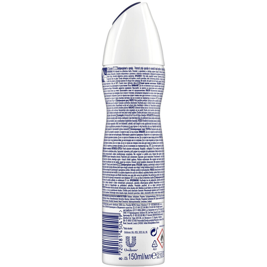 Rexona Invisible Black & White Antitranspirant Spray 72H 150 ml