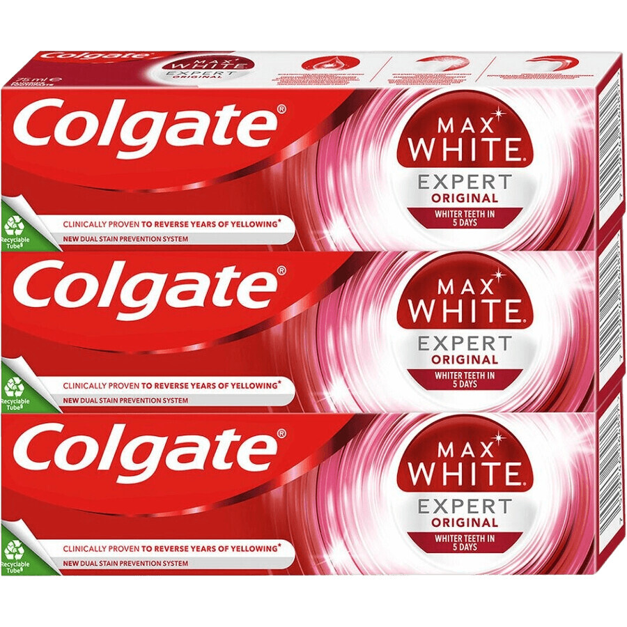 Colgate Max White Expert Original Toothpaste 3 x 75 ml