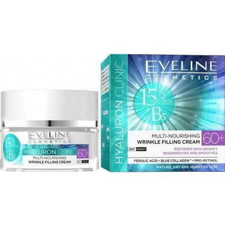 Eveline Cosmetics Hyaluron Clinic Crème de jour et de nuit 60+ 50 ml