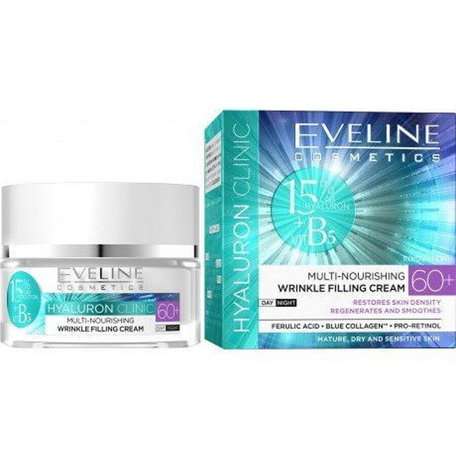 Eveline Cosmetics Hyaluron Clinic Crème de jour et de nuit 60+ 50 ml