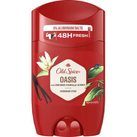 Old Spice Oasis Solid Deodorant voor mannen, 48 uur frisheid met een rokerige vanillegeur 50 ml