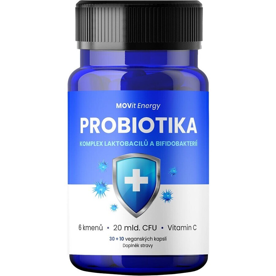 Movit Energy Probióticos - complejo de lactobacilos y bifidobacterias 40 cápsulas