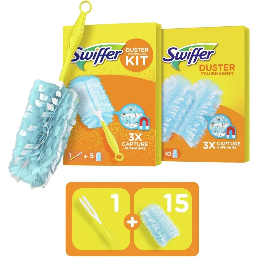 Swiffer set (1 steel + 15 stofzuigers)