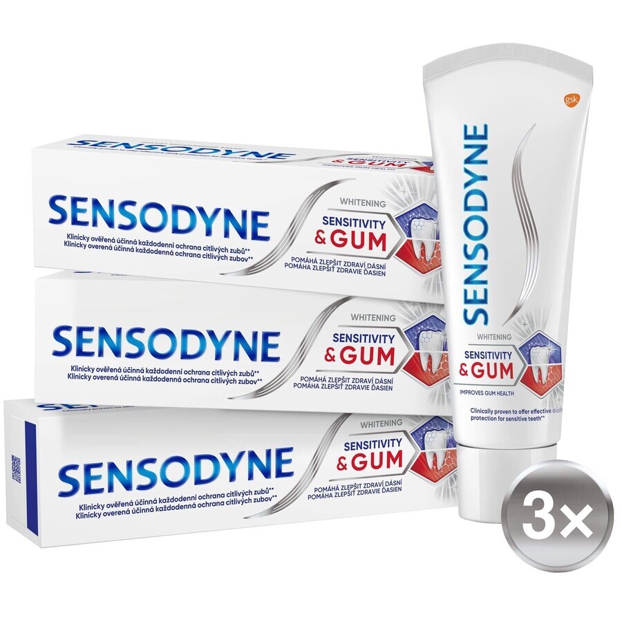 Sensodyne Sens&Gum whitening tandpasta 3 x 75 ml