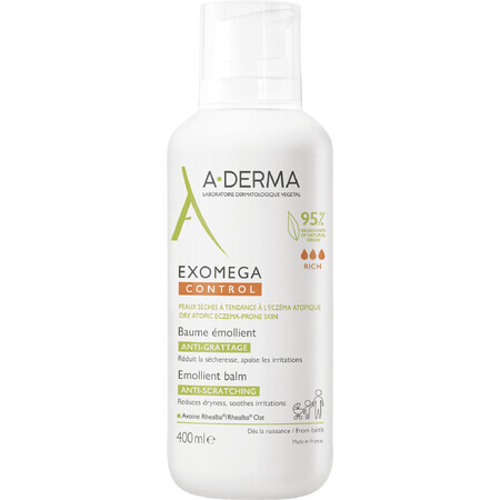 A-Derma Exomega Control Emollient Balm for dry skin prone to atopy 400 ml