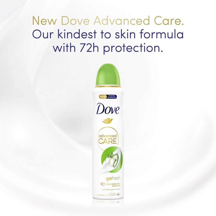 Spray antitraspirante Dove Advanced care go fresh Cetriolo e tè 150 ml