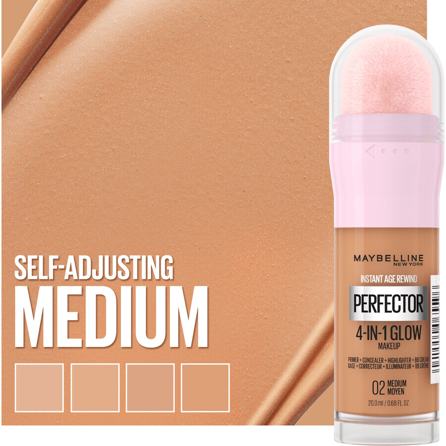 Maybelline New York Instant Perfector 4-in-1 Glow 02 Medium Aufhellendes Make-up 20 ml