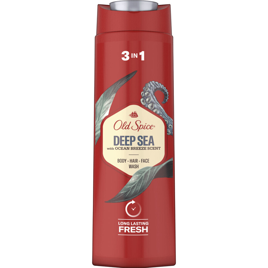 Gel de ducha Old Spice Deep Sea 3en1 con cítricos y flores marinas 400 ml