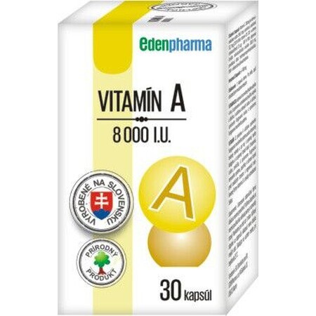 EdenPharma Vitamina A 8000 UI 30 capsule