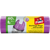 Fino Color Saci de gunoi cu mânere violet 20 x 60 l