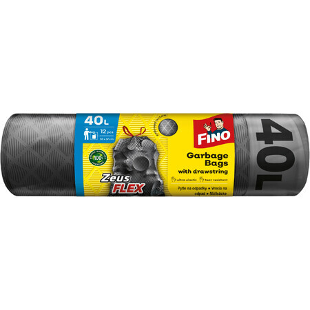 Fino Zeus Flex Abfallsäcke, einziehbar 12 x 40 l