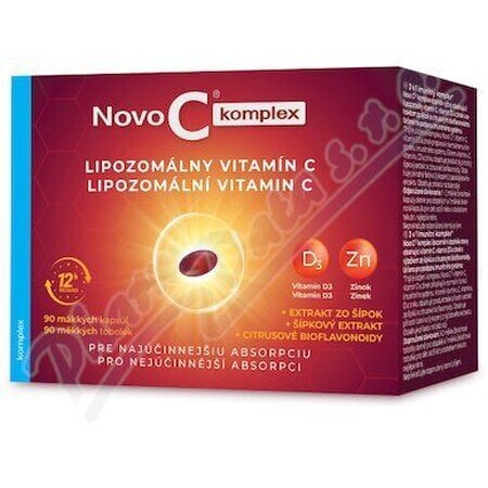 Novo C KOMPLEX Liposomal vitamin C with vitamin D3 and zinc 90 softgels