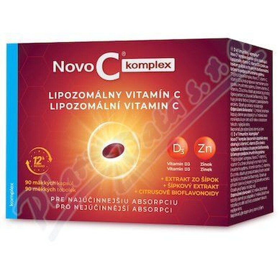 Novo C KOMPLEX Liposomal vitamin C with vitamin D3 and zinc 90 softgels