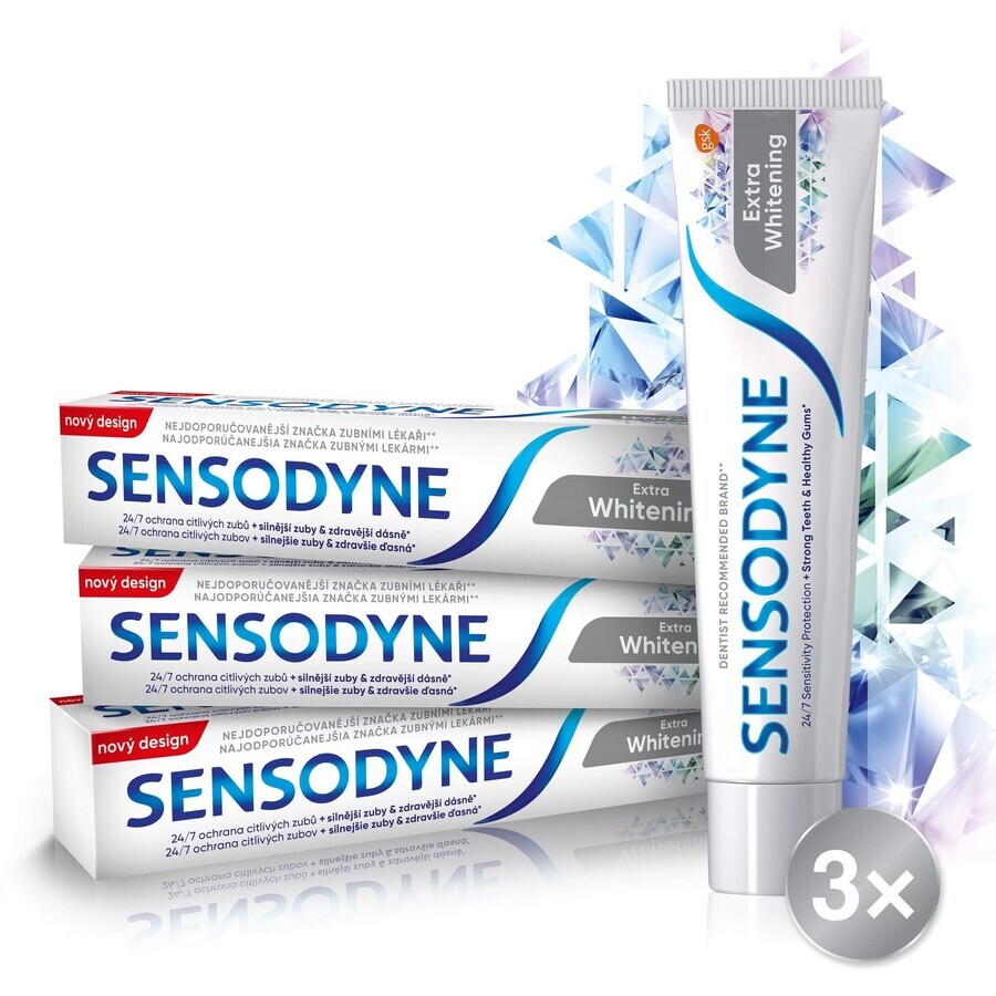 Sensodyne Extra Whitening Tandpasta 3 x 75 ml