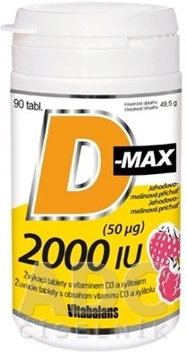 Vitabalans Oy Vitabalans D-max 2000 IU kauwtabletten 90 stuks