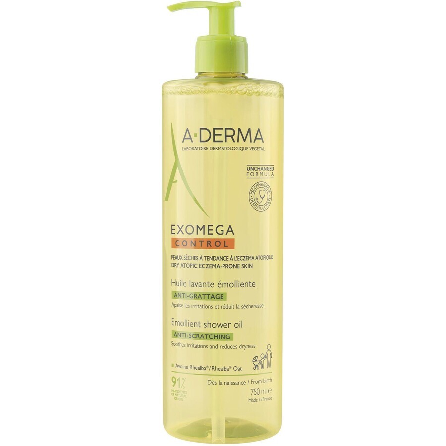 A-Derma Exomega Exomega Control Aceite de Ducha Suavizante 750 ml