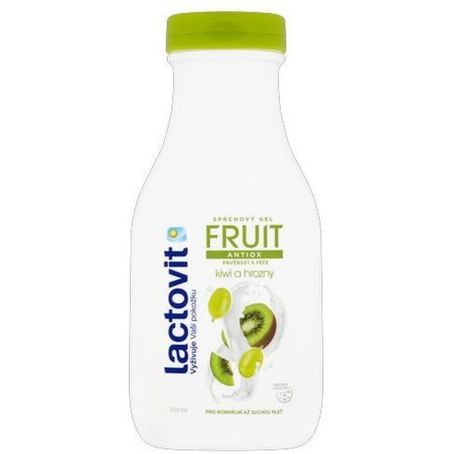 Lactovit Douchegel Fruit Antiox kiwi en druif - elasticiteit 500 ml