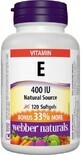 Webber Naturals Vitamine E 400 IE natuurlijke bron BONUS 120 capsules