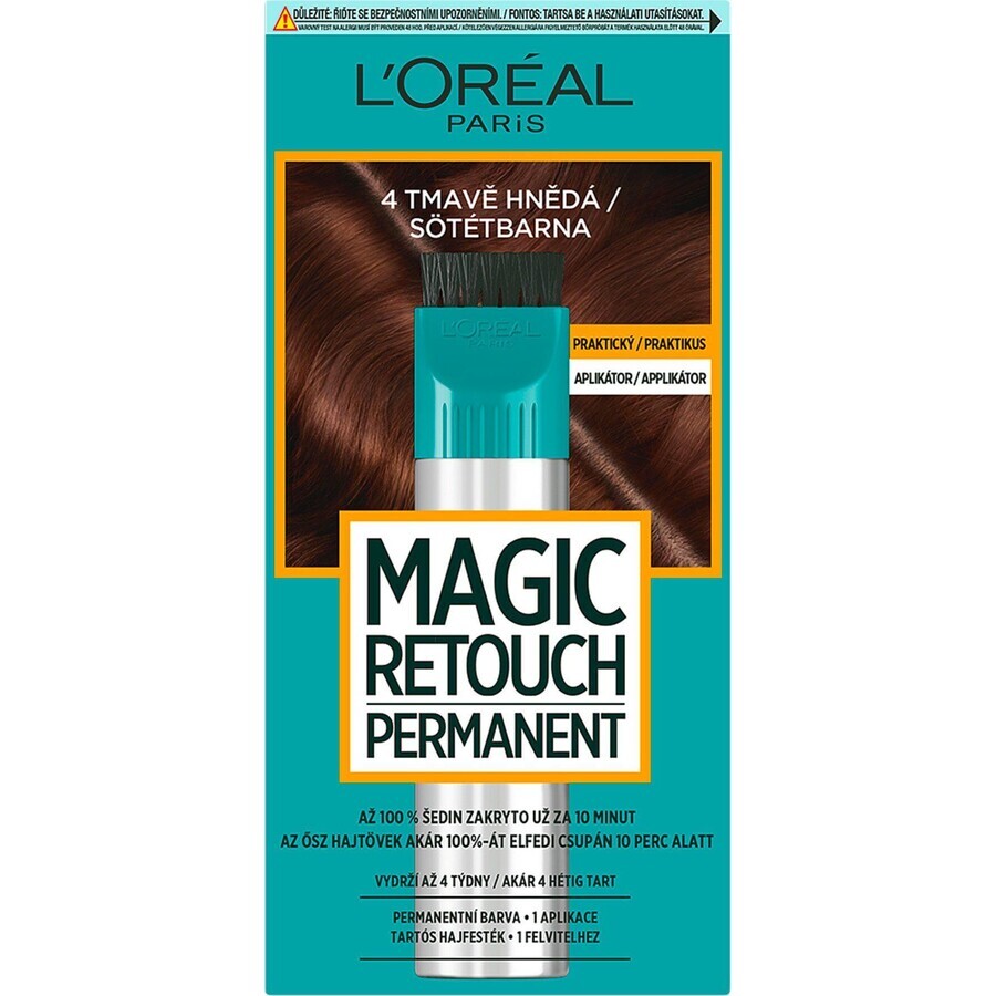 L'Oréal Paris Magic Retouch permanent 4 dark brown, 27+18 ml