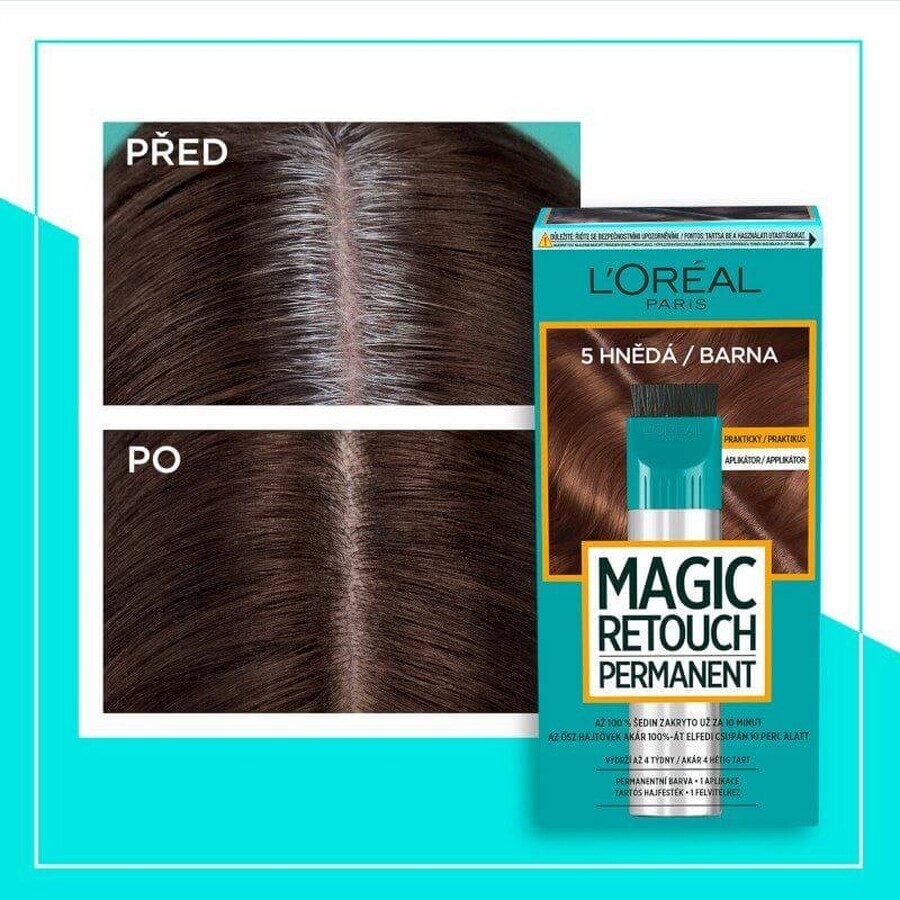 L'Oréal Paris Magic Retouch permanent 4 dark brown, 27+18 ml