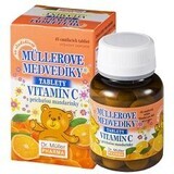 Dr.Muller Müller Müller's Teddy Bears® Compresse da leccarsi i baffi al gusto di mandarino e vitamina C 45 pezzi