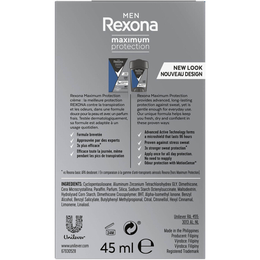 Rexona Men Maximale Bescherming Reinigingsgeur 45 ml