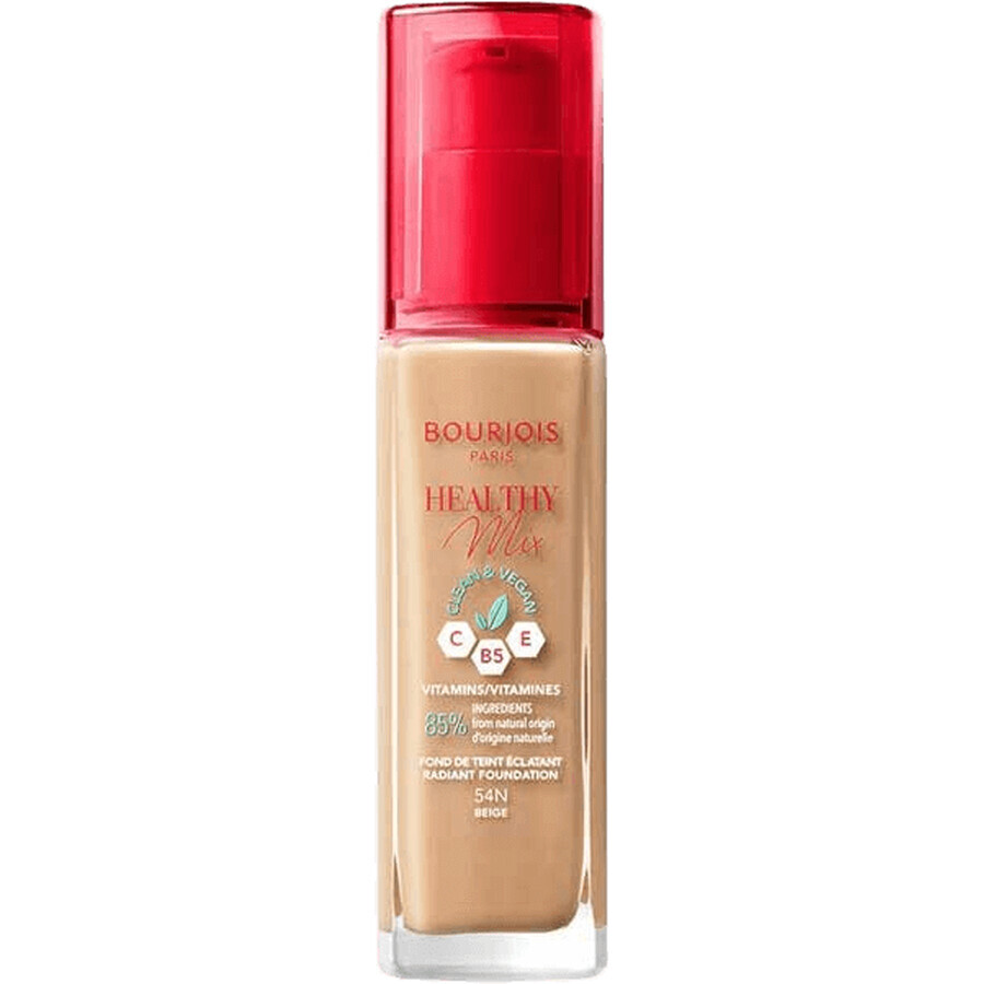 Bourjois Paris Gezonde Mix Hydraterende Verhelderende 24h Hydraterende Make-Up Crème 54N Beige 30 ml