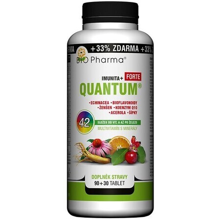 Bio Pharma Quantum Immunity+Forte 42 ingrédients 120 comprimés